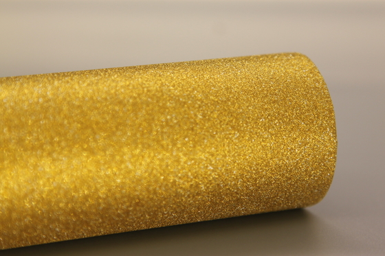 Hittebestand tot 120 graden Celsius Glitter Laminatie Film op waterbasis Kleefstof Shimmers met gouden licht als zand