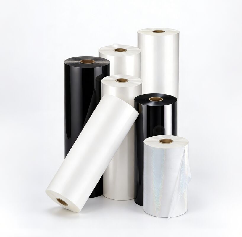 Transparante warmlamineerfilm met 1 inch of 3 inch kerngrootte en 300mm x 30m Gratis monster voor visitekaartjes en menu's
