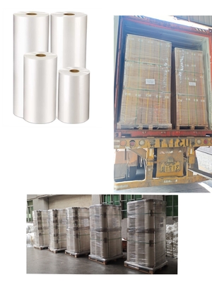 18 mic Pro Coating Transparent Gloss Lamination Film Voor Show Bags / Paper Media