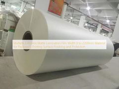 Meervoudige Extrusie Matte Laminatiefolie Breedte 0 tot 2200mm Materiaal voor Verpakking Drukwerk Oppervlakteafwerking en Bescherming