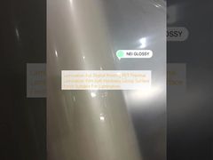 Lamineren voor digitaal printen PET thermische lamineerfolie Zachte hardheid Glanzende oppervlakteafwerking Geschikt voor lamineren